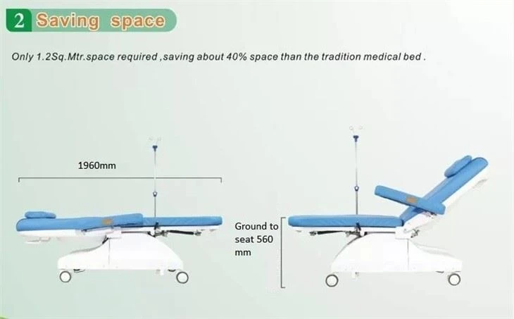 Adjustable Manual Dialysis Blood Donor Chair Bed Adjustable Manual Dialysis Blood Donor Chair Bed